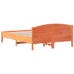 Berkfield Home Bed Frame without Mattress Wax Brown 160x200 cm Solid Wood Pine - thumbnail 6