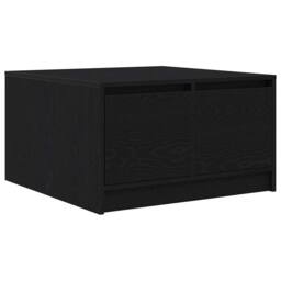 Berkfield Home Coffee Table with Drawers Black Oak 70.5x70x40 cm - thumbnail 1