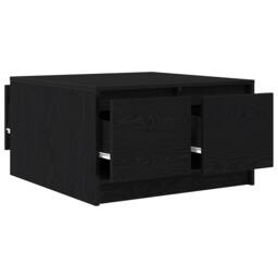 Berkfield Home Coffee Table with Drawers Black Oak 70.5x70x40 cm - thumbnail 5