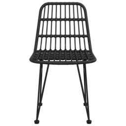 Berkfield Home Comfortable Garden Chairs 2 pcs Black 48x62x84 cm PE Rattan - Size: 48 x 62 x 84 cm - thumbnail 4