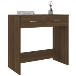 Berkfield Home Elegant Desk Brown Oak 80x40x75 cm Engineered Wood - Size: 80 x 40 x 75 cm - thumbnail 1