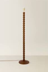 ValueLights Bobbin Wooden Bobble Floor Lamp Base in Walnut - thumbnail 2