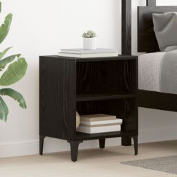 Berkfield Home Bedside Cabinets 2 pcs Black Oak 40x30x50 cm Engineered Wood - Size: 40 x 30 x 50 cm - thumbnail 1
