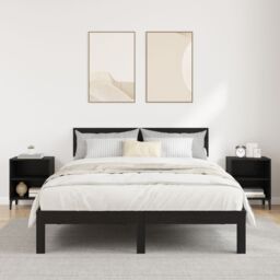 Berkfield Home Bedside Cabinets 2 pcs Black Oak 40x30x50 cm Engineered Wood - Size: 40 x 30 x 50 cm - thumbnail 4