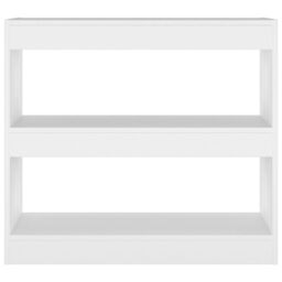 Berkfield Home Book Cabinet/Room Divider White 80x30x72 cm - Size: 80 x 30 x 72 cm - thumbnail 3