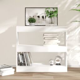 Berkfield Home Book Cabinet/Room Divider White 80x30x72 cm - Size: 80 x 30 x 72 cm - thumbnail 1