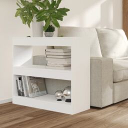 Berkfield Home Book Cabinet/Room Divider White 80x30x72 cm - Size: 80 x 30 x 72 cm - thumbnail 6