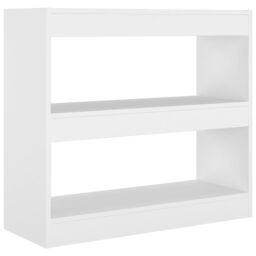 Berkfield Home Book Cabinet/Room Divider White 80x30x72 cm - Size: 80 x 30 x 72 cm - thumbnail 2