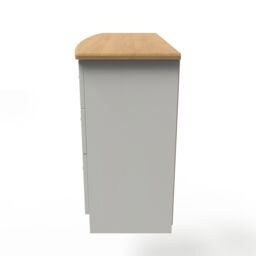 Ready Assembled 2 U Lancaster 6 Drawer Kneehole Desk (Ready Assembled) in Cream - thumbnail 2