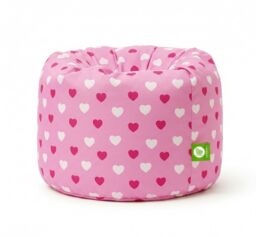 Bean Lazy Women's Cotton Pink Hearts Bean Bag Child Size - Size: Small - thumbnail 2