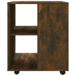 Berkfield Home Rolling Cabinet Smoked Oak 60x53x72 cm Engineered Wood in Brown - Size: 60 x 53 x 72 cm - thumbnail 5