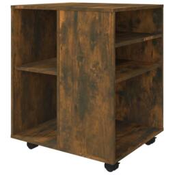 Berkfield Home Rolling Cabinet Smoked Oak 60x53x72 cm Engineered Wood in Brown - Size: 60 x 53 x 72 cm - thumbnail 6