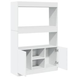 Berkfield Home Highboard¬†White 92x33x140 cm Engineered Wood in White - Size: 92 x 33 x 140 cm - thumbnail 8