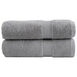Berkfield Home Premium Hand Towels SOLUND 2pcs Grey 50x100cm 600gsm - thumbnail 2