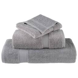 Berkfield Home Premium Hand Towels SOLUND 2pcs Grey 50x100cm 600gsm - thumbnail 4