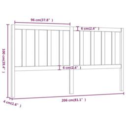 Berkfield Home Bed Headboard Honey Brown 206x4x100 cm Solid Wood Pine - Size: 206 x 4 x 100 cm - thumbnail 6