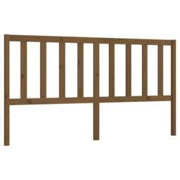 Berkfield Home Bed Headboard Honey Brown 206x4x100 cm Solid Wood Pine - Size: 206 x 4 x 100 cm - thumbnail 1