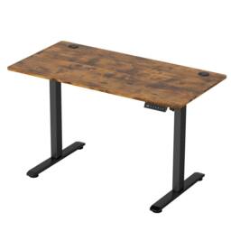 NESTLUNE Electric Standing Desk Height Adjustable in Brown - Size: 100 cm x 15 cm