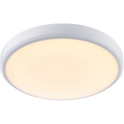 Loops Flush Bathroom Wall OR Ceiling Function Light - 15W CCT LED Module - White