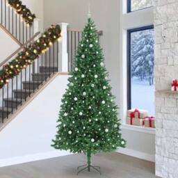Berkfield Home Artificial Christmas Tree with 300 LEDs with Stand Green 300 cm