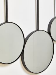 Orsina Multi Circular Wall Mirror, Modern Mirror For Living Room & Hallway in Black - thumbnail 5
