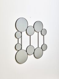 Orsina Multi Circular Wall Mirror, Modern Mirror For Living Room & Hallway in Black - thumbnail 3