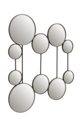 Orsina Multi Circular Wall Mirror, Modern Mirror For Living Room & Hallway in Black - thumbnail 2