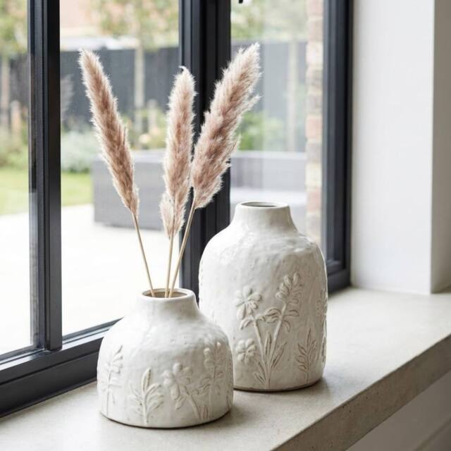 Garden Greatness Pippa Textured Ceramic Vase Pair in Red - Size: 2 Pack - image 1