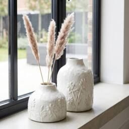 Garden Greatness Pippa Textured Ceramic Vase Pair in Red - Size: 2 Pack