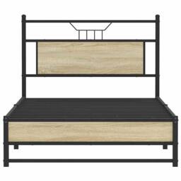 Berkfield Home Decorative Bed Frame without Mattress Sonoma Oak 100x190 cm Engin in Light Oak - thumbnail 6