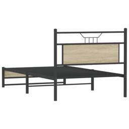 Berkfield Home Decorative Bed Frame without Mattress Sonoma Oak 100x190 cm Engin in Light Oak - thumbnail 8