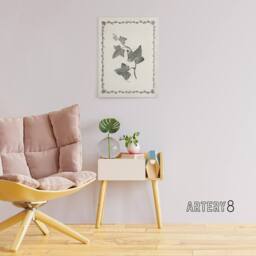 "Artery8 Vintage Botanical Ipomoea Triloba Leaves Hibberd Canvas Wall Art in White - Size: W18"" x H24""" - thumbnail 3