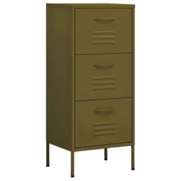 Berkfield Home Storage Cabinet Olive Green 42.5x35x101.5 cm Steel - thumbnail 2