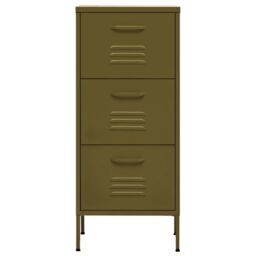 Berkfield Home Storage Cabinet Olive Green 42.5x35x101.5 cm Steel - thumbnail 3