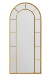 "MirrorOutlet Gold Framed Arched Leaner Garden Wall Mirror 75"" X 33"" (190CM X 85CM) - Size: 1 Pack" - thumbnail 3