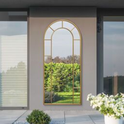 "MirrorOutlet Gold Framed Arched Leaner Garden Wall Mirror 75"" X 33"" (190CM X 85CM) - Size: 1 Pack" - thumbnail 6