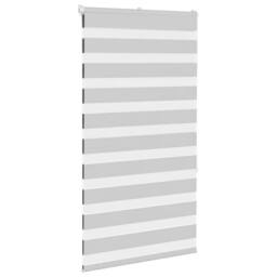 Berkfield Home Elegant Zebra Blind Light Grey 80x150 cm Fabric Width 75.9 cm Pol - thumbnail 1