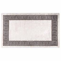 Berkfield Home Rug Washable 120x180 cm Light Beige Anti Slip - Size: 100 cm diameter - thumbnail 2