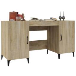 Berkfield Home Desk Sonoma Oak 140x50x75 cm Engineered Wood in Brown - Size: 140 x 50 x 75 cm - thumbnail 4