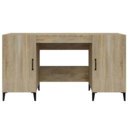 Berkfield Home Desk Sonoma Oak 140x50x75 cm Engineered Wood in Brown - Size: 140 x 50 x 75 cm - thumbnail 6