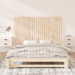 Berkfield Home Wall Headboard 159.5x3x90 cm Solid Wood Pine in Brown - thumbnail 3