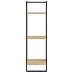 Berkfield Home 6 Piece Wall Shelf Set with Bars Sonoma Oak Engineered Wood in Brown - thumbnail 7