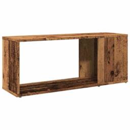 Berkfield Home TV Cabinet Old Wood 80x24x32cm Engineered Wood in Brown - Size: 80 x 24 x 32 cm - thumbnail 7
