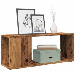 Berkfield Home TV Cabinet Old Wood 80x24x32cm Engineered Wood in Brown - Size: 80 x 24 x 32 cm - thumbnail 2