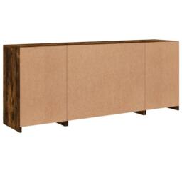 Berkfield Home Sideboard with LED Lights Smoked Oak 163x37x67 cm in Brown - Size: 163 x 37 x 67 cm - thumbnail 8