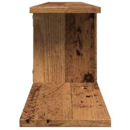 Berkfield Home Wall-Mounted TV Shelf Old Wood 125x18x23 cm Engineered Wood in Brown - Size: 125 x 18 x 23 cm - thumbnail 5
