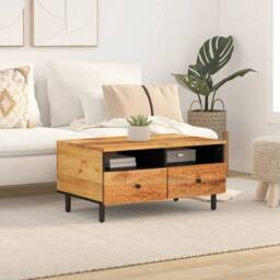 Berkfield Home Coffee Table 80x54x40 cm Solid Wood Acacia in Brown - Size: 80 x 54 x 40 cm - thumbnail 3