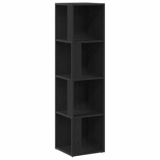 Berkfield Home Bookshelf Black Oak 33x33x132 cm Engineered Wood - Size: 33 x 33 x 132 cm - image 1