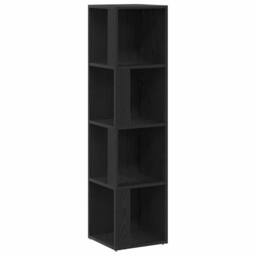 Berkfield Home Bookshelf Black Oak 33x33x132 cm Engineered Wood - Size: 33 x 33 x 132 cm - thumbnail 1