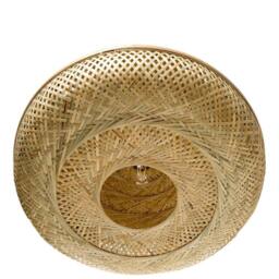 Wyld and Coco Pendant Lamp - Handwoven Natural Bamboo Shade Boho Round Pendant Light - thumbnail 6